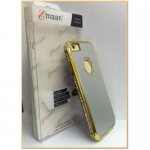 EMAAN - Luxury Diamond Crystal Rhinestone Bling Hard Case Cover For Apple iPhone 6 4.7" - SILVER AND GOLD COLOR